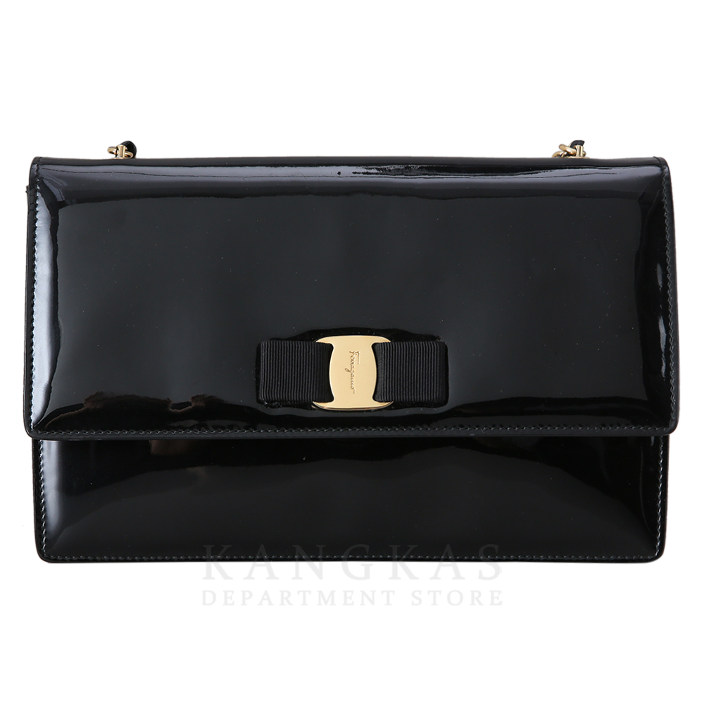 FERRAGAMO(USED)페레가모 페이던트 바라리본 체인 숄더백
